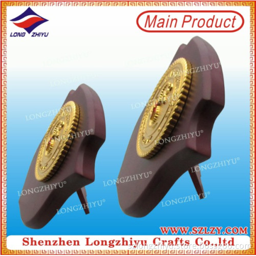 Wood Plaque with Metal Plate